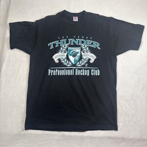Jerzees Las Vegas Thunder Hockey Club International Black SS Shirt Men's XL
